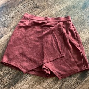 Rust velvet skort